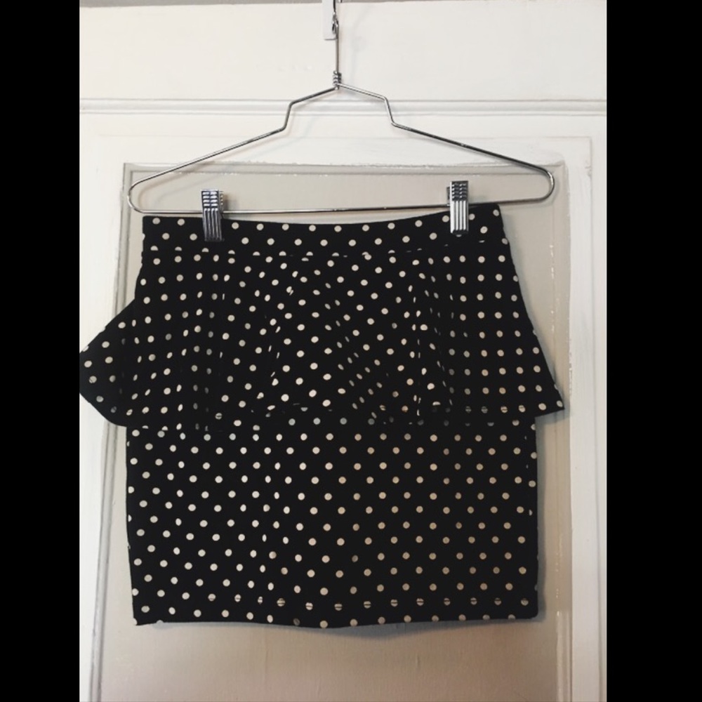 Forever 21 body con tutu skirt polka dot